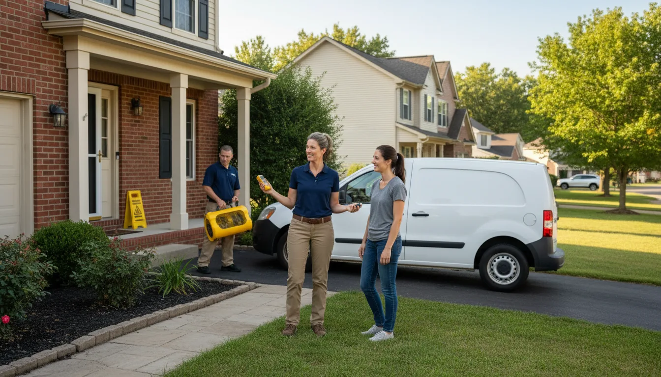 Residential water damage restoration in Bridgeview, IL